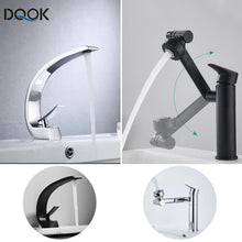 Load image into Gallery viewer, Modern Tap Black/chrome Wash basin Faucet Single Handle Hot and Cold Waterfall Faucet
