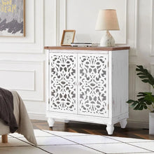 Load image into Gallery viewer, Tall and short Accent Cabinet with Doors - Farmhouse Storage
