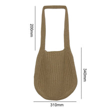 Load image into Gallery viewer, Wool Knitted Shoulder Shopping Bag for Women Vintage Crochet Bag
