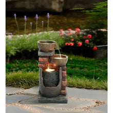 Load image into Gallery viewer, 5 Tiered Polyresin Cascading Pitchers Outdoor Fountains and Waterfall
