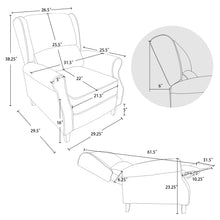 Load image into Gallery viewer, Recliner Chair Adjustable Wide Wingback Padded Seat
