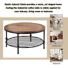 Load image into Gallery viewer, Rustic Natural Round Coffee Table
