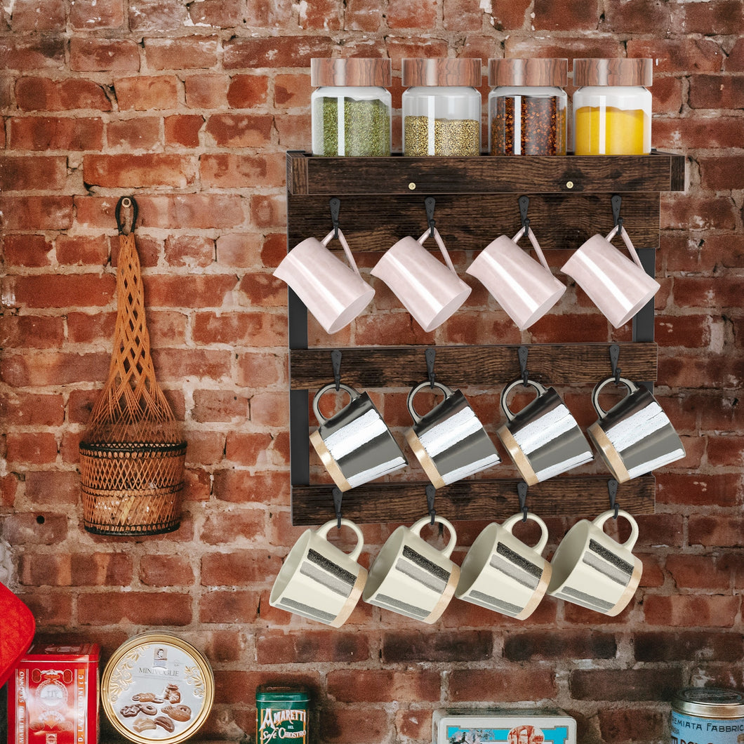 Wall Mounted Coffee Mug Holder