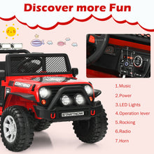 Load image into Gallery viewer, 12V Kids Ride On Truck Remote Control Electric Car w/Lights,Music Red
