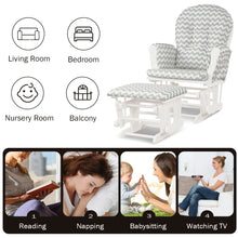 Load image into Gallery viewer, Costway Glider and Ottoman Cushion Set
