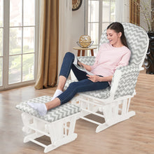 Load image into Gallery viewer, Costway Glider and Ottoman Cushion Set
