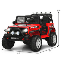 Load image into Gallery viewer, 12V Kids Ride On Truck Remote Control Electric Car w/Lights,Music Red
