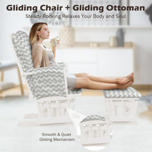 Load image into Gallery viewer, Costway Glider and Ottoman Cushion Set
