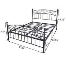 Load image into Gallery viewer, Metal Bed Frame Platform Mattress Foundation with Headboard and Footrest
