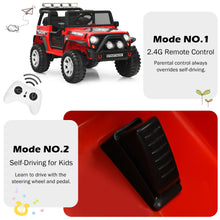 Load image into Gallery viewer, 12V Kids Ride On Truck Remote Control Electric Car w/Lights,Music Red
