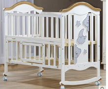 Load image into Gallery viewer, Cradle crib wood Europe type multifunctional
