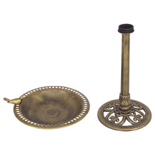 Load image into Gallery viewer, Costway Antique Gold Freestanding Pedestal Bird Bath
