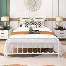 Load image into Gallery viewer, Vintage Queen Metal Bed Frame W/Headboard;Footboard; Wrought Iron/Heavy
