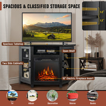 Load image into Gallery viewer, Costway Corner Fireplace TV Stand
