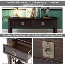 Load image into Gallery viewer, Console Table with 2 Drawers Unique Geometric Design
