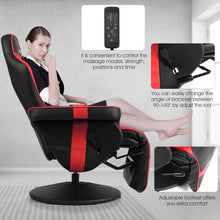 Load image into Gallery viewer, Costway Gaming Desk Ergonomic Recliner Chair Set Black+Red
