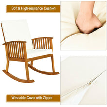 Load image into Gallery viewer, 2PC Outdoor Acacia Wood Rocking Chair
