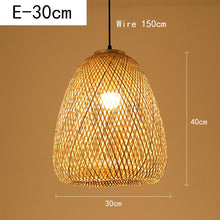 Load image into Gallery viewer, Bamboo Wicker Rattan Lampshade Rustic
