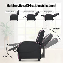 Load image into Gallery viewer, Costway Gaming Desk &amp; Massage Recliner Chair Black + Pink
