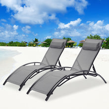 Load image into Gallery viewer, 2 PCS Set Chaise Lounge Outdoor Chair
