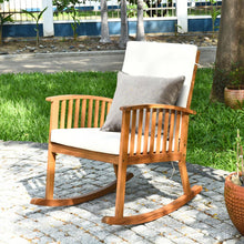 Load image into Gallery viewer, 2PC Outdoor Acacia Wood Rocking Chair
