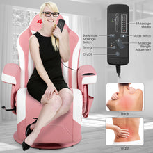 Load image into Gallery viewer, Costway Gaming; Desk Ergonomic Recliner Chair Set Black+Pink
