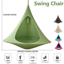 Load image into Gallery viewer, Waterproof Outdoor Garden Camping Hammock Large Size Swing Chair Foldable Children Family Room Tent Ceiling Hanging Sofa Bed
