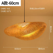 Load image into Gallery viewer, Bamboo Wicker Rattan Lampshade Rustic
