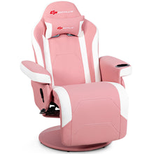 Load image into Gallery viewer, Costway Gaming; Desk Ergonomic Recliner Chair Set Black+Pink
