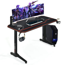 Load image into Gallery viewer, Costway Gaming; Desk Ergonomic Recliner Chair Set Black+Pink
