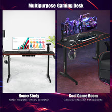 Load image into Gallery viewer, Costway Gaming Desk Ergonomic Recliner Chair Set Black+Red
