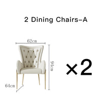 Load image into Gallery viewer, Luxury White Marble Dining Table And Chair Combination
