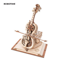 Load image into Gallery viewer, Robotime ROKR 3D Wooden Puzzle Magic Cello Mechanical Music Box
