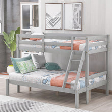 Load image into Gallery viewer, Bunk Bed, Twin-Over-Full Wood Bed Frame For Kids Aldult
