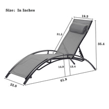 Load image into Gallery viewer, 2 PCS Set Chaise Lounge Outdoor Chair
