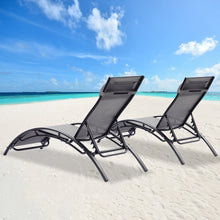 Load image into Gallery viewer, 2 PCS Set Chaise Lounge Outdoor Chair
