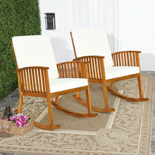 Load image into Gallery viewer, 2PC Outdoor Acacia Wood Rocking Chair
