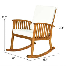 Load image into Gallery viewer, 2PC Outdoor Acacia Wood Rocking Chair
