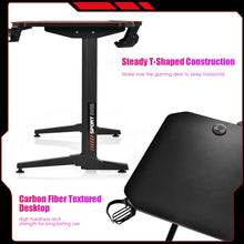 Load image into Gallery viewer, Costway Gaming; Desk Ergonomic Recliner Chair Set Black+Pink
