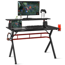 Load image into Gallery viewer, Costway Gaming Desk &amp; Massage Recliner Chair Black + Pink
