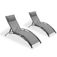 Load image into Gallery viewer, 2 PCS Set Chaise Lounge Outdoor Chair
