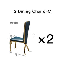 Load image into Gallery viewer, Luxury White Marble Dining Table And Chair Combination
