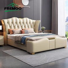 Load image into Gallery viewer, Leather Designer High Quality Double Bed With Storage Space
