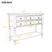 Load image into Gallery viewer, Console Table  with 6 Drawers Storage Cabinet
