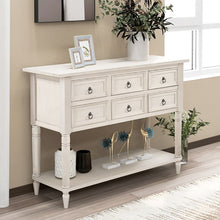 Load image into Gallery viewer, Console Table  with 6 Drawers Storage Cabinet
