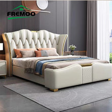 Load image into Gallery viewer, Leather Designer High Quality Double Bed With Storage Space
