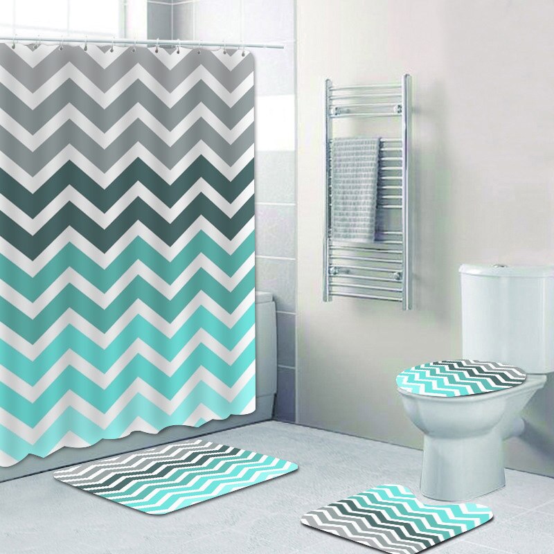 Chevron Pattern Shower Curtain