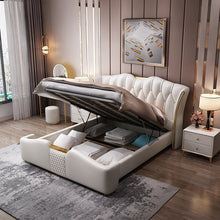 Load image into Gallery viewer, Leather Designer High Quality Double Bed With Storage Space
