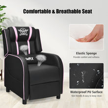 Load image into Gallery viewer, Costway Gaming Desk &amp; Massage Recliner Chair Black + Pink
