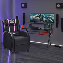 Load image into Gallery viewer, Costway Gaming Desk &amp; Massage Recliner Chair Black + Pink
